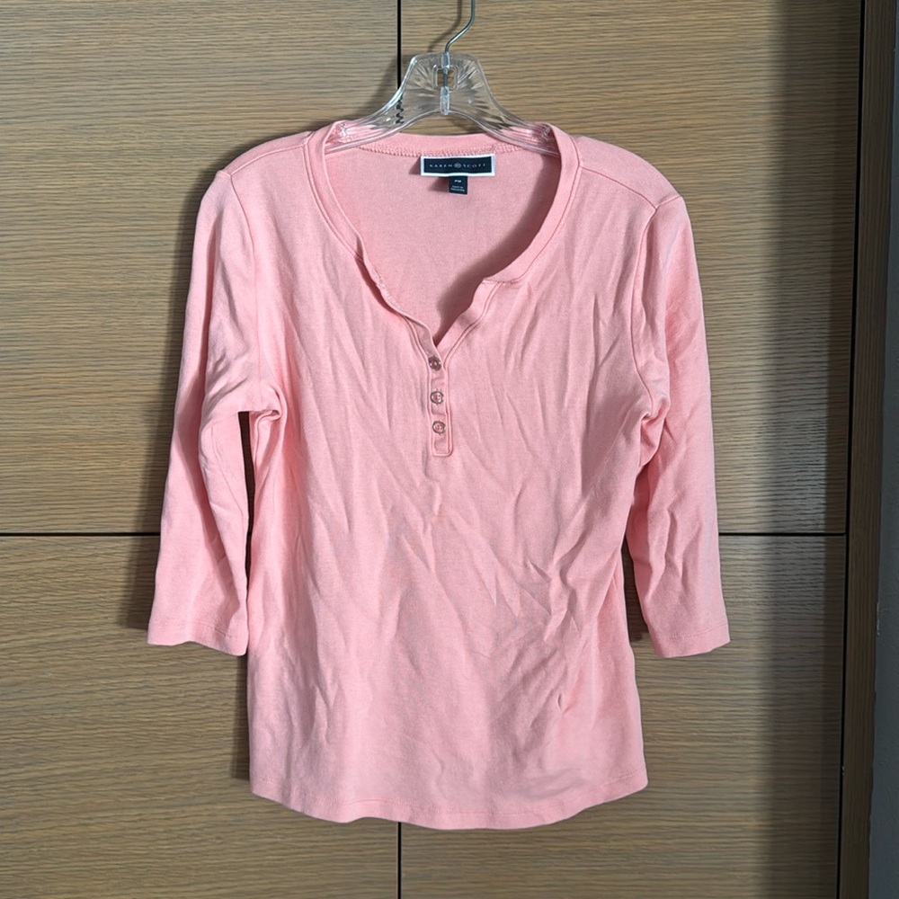 Karen Scott pink long sleeve